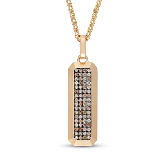 Neil Lane Men's Desert Diamonds Vertical Bar Necklace 3/4 ct tw 10K Yellow Gold 22.5"