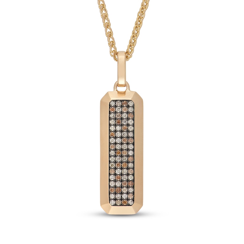 Main Image 1 of Neil Lane Men's Desert Diamonds Vertical Bar Necklace 3/4 ct tw 10K Yellow Gold 22.5"
