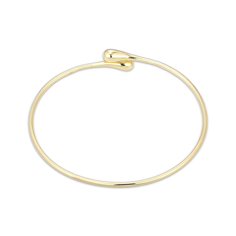 Main Image 3 of Teardrop Bypass Bangle Bracelet 24K Yellow Gold Vermeil Sterling Silver