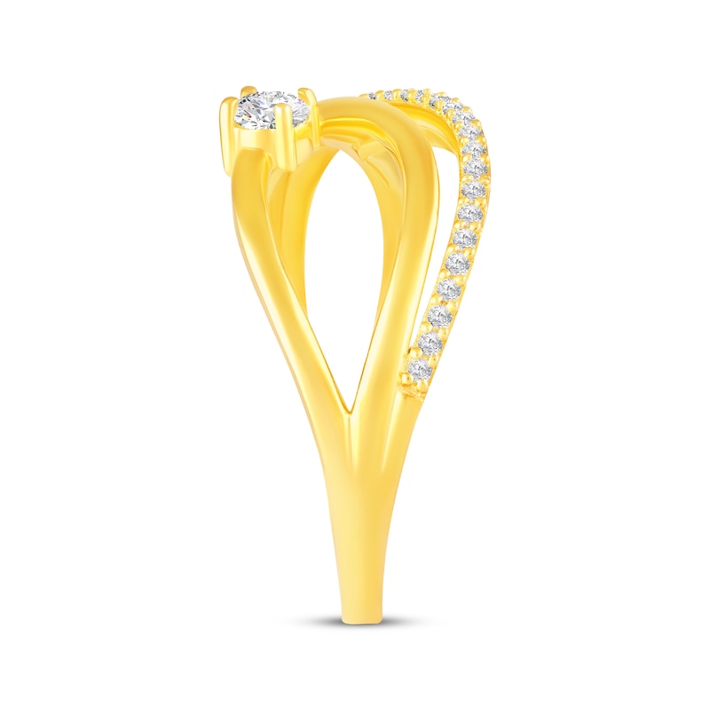 Main Image 2 of KAY Lab-Grown Diamonds Bypass Ring 1/5 ct tw 10K Yellow Gold