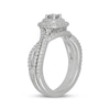 Thumbnail Image 2 of Neil Lane Round-Cut Diamond Double Halo Bridal Set 3/4 ct tw 14K White Gold
