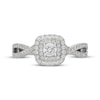 Thumbnail Image 3 of Neil Lane Round-Cut Diamond Double Halo Engagement Ring 1/2 ct tw 14K White Gold