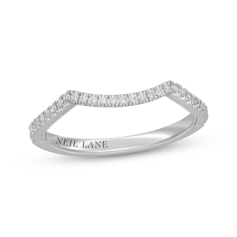 Main Image 7 of Neil Lane Diamond Contour Wedding Band 1/6 ct tw 14K White Gold