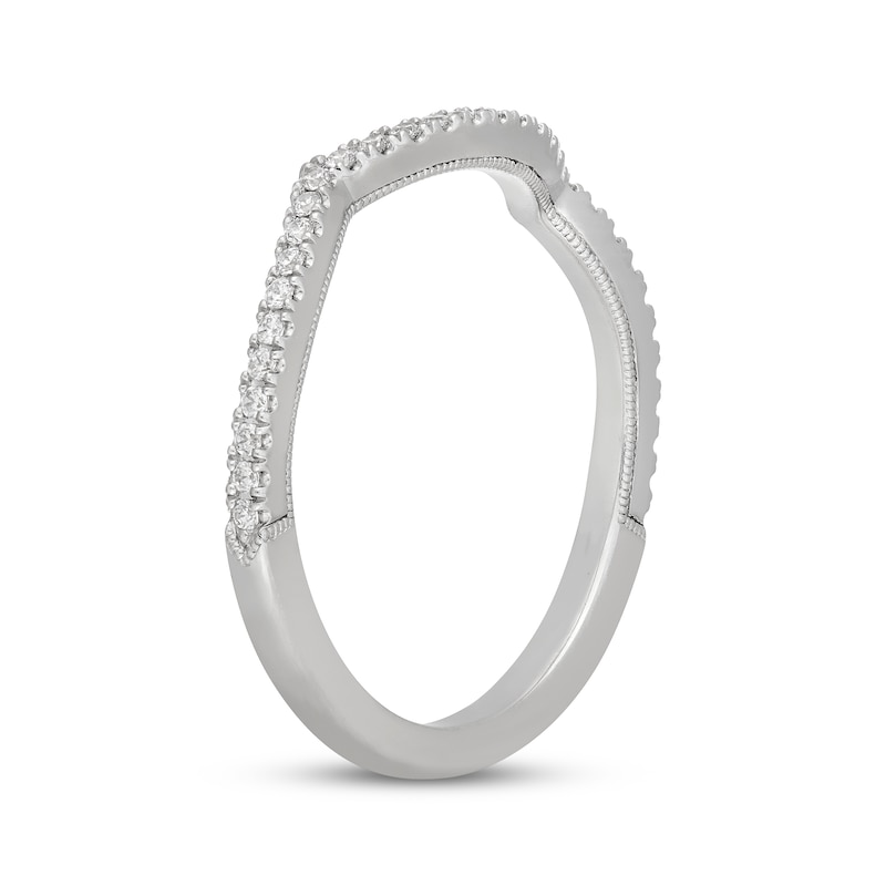 Main Image 8 of Neil Lane Diamond Contour Wedding Band 1/6 ct tw 14K White Gold