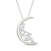 Thumbnail Image 1 of KAY Lab-Grown Diamonds Marquise, Princess & Round-Cut Crescent Moon Necklace 1/4 ct tw Sterling Silver 18"
