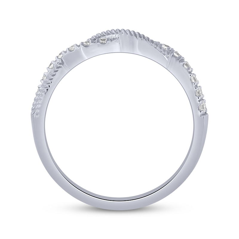Main Image 3 of Now + Forever Diamond Rope-Twist Anniversary Ring 1/4 ct tw 10K White Gold
