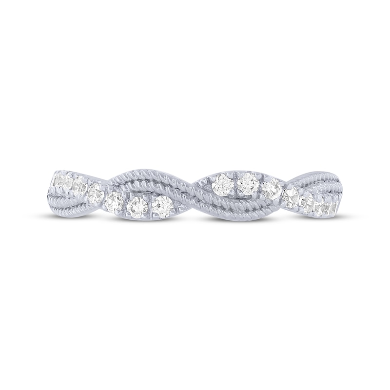 Main Image 4 of Now + Forever Diamond Rope-Twist Anniversary Ring 1/4 ct tw 10K White Gold