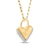 Thumbnail Image 2 of KAY Lab-Grown Diamonds Heart Lock Necklace 1/6 ct tw 18K Yellow Gold-Plated Sterling Silver 18"
