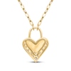Thumbnail Image 3 of KAY Lab-Grown Diamonds Heart Lock Necklace 1/6 ct tw 18K Yellow Gold-Plated Sterling Silver 18"