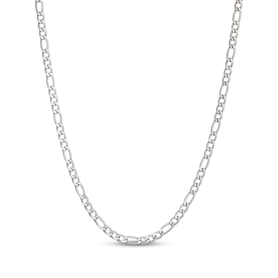 4mm Figaro Chain Necklace Stainless Steel 26"