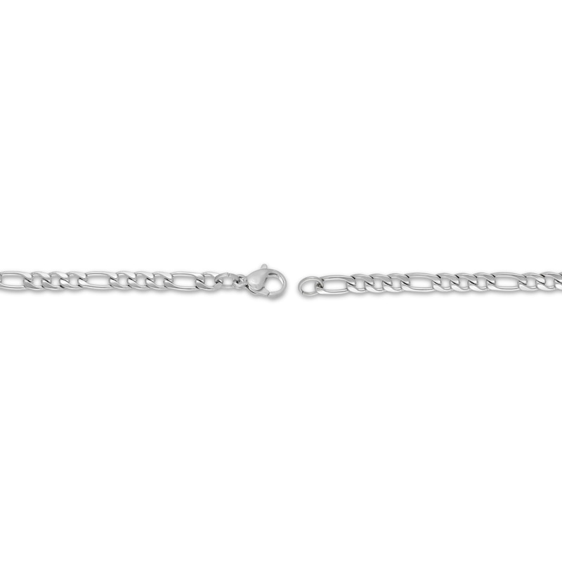 Main Image 3 of 4mm Figaro Chain Necklace Stainless Steel 26"