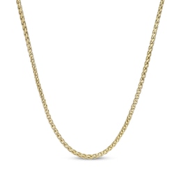 3mm Wheat Chain Necklace Yellow Ion-Plated Stainless Steel 26"