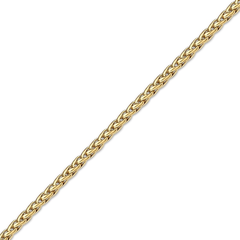 Main Image 2 of 3mm Wheat Chain Necklace Yellow Ion-Plated Stainless Steel 26"