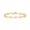 Thumbnail Image 1 of KAY Lab-Grown Diamonds Open Heart Link Bracelet 1 ct tw 10K Yellow Gold 7"