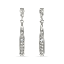 Diamond Accent Drop Earrings Sterling Silver