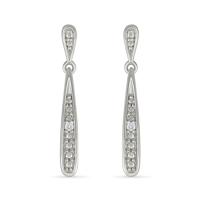 Main Image 1 of Diamond Accent Drop Earrings Sterling Silver