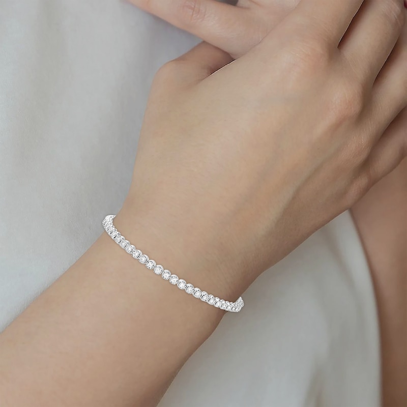 Main Image 3 of Men's KAY Lab-Grown Diamonds Tennis Bracelet 1-3/4 ct tw Sterling Silver 8.5"