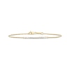 Thumbnail Image 1 of Diamond & Adjustable Chain Tennis Bracelet 1/4 ct tw 10K Yellow Gold 7"