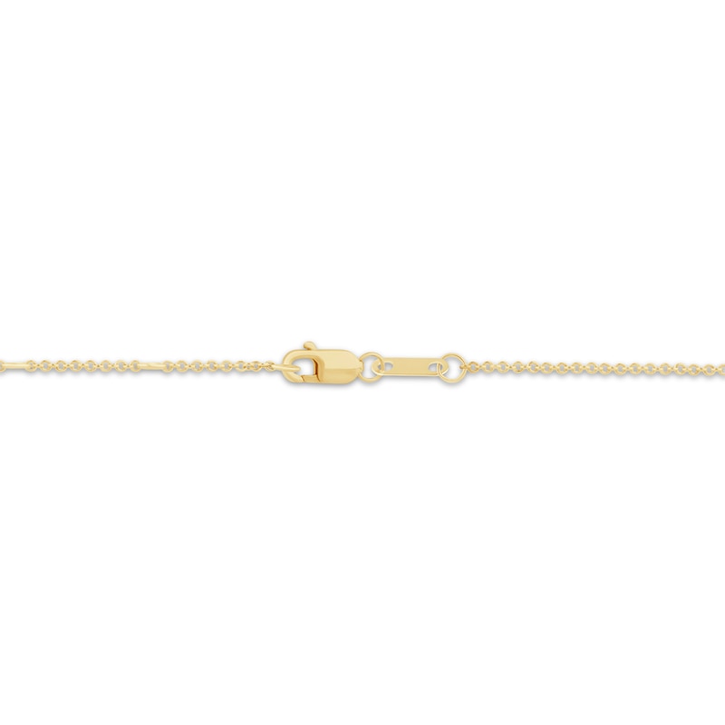 Main Image 2 of Diamond & Adjustable Chain Tennis Bracelet 1/4 ct tw 10K Yellow Gold 7"
