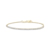 Thumbnail Image 1 of Diamond & Adjustable Chain Tennis Bracelet 1 ct tw 10K Yellow Gold 7"