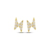 Thumbnail Image 2 of STUDIO BY KAY Lab-Grown Diamond Bow Stud Earrings 1/20 ct tw 24K Yellow Gold Vermeil Sterling Silver