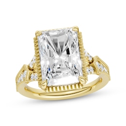 Now & Forever Lab-Grown Diamonds Certified Radiant-Cut Engagement Ring 5-1/3 ct tw 1K Yellow Gold
