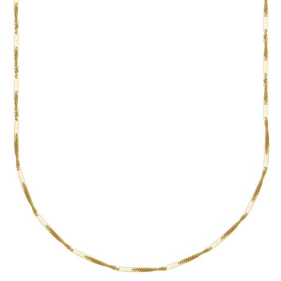 Rocksbox 1.5mm Singapore Mirror Chain Necklace 10K Yellow Gold 16"