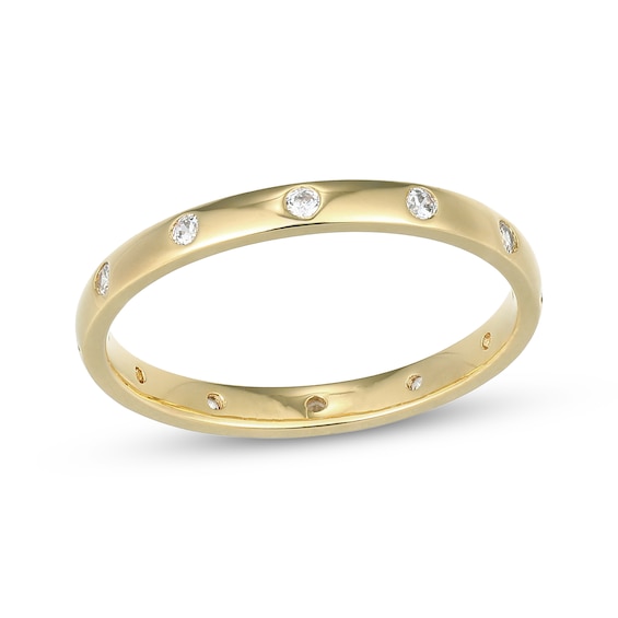 Rocksbox Lab-Grown Diamond Station Ring 1/5 ct tw 24K Yellow Gold Vermeil Sterling Silver