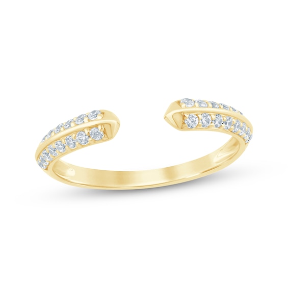 KAY Lab-Grown Diamonds Knife-Edge Open Ring 1/4 ct tw 10K Yellow Gold