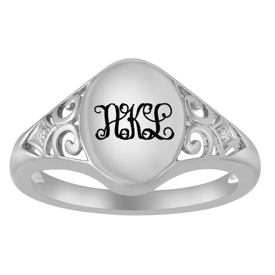 Ladies' Monogram Signet Ring (3 Initials)