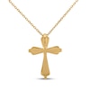 Thumbnail Image 3 of Diamond Layered Cross Necklace 1/10 ct tw 10K Yellow Gold 18"