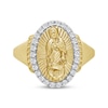 Thumbnail Image 3 of Diamond Halo Our Lady of Guadalupe Ring 1/4 ct tw 10K Yellow Gold