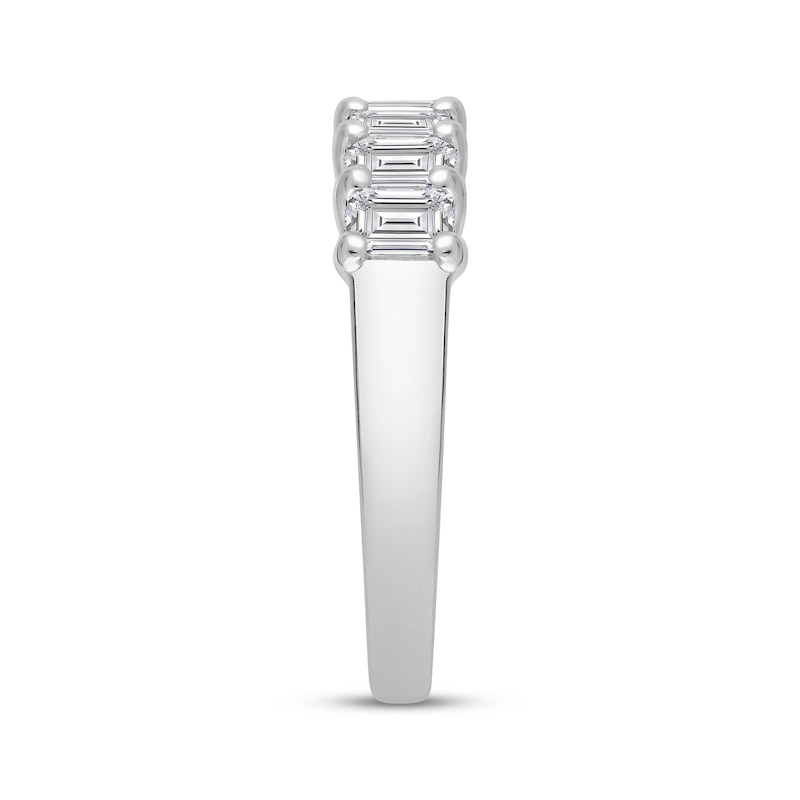 Main Image 2 of Now + Forever Lab-Grown Diamonds Emerald-Cut Seven-Stone Anniversary Ring 1-1/2 ct tw 14K White Gold