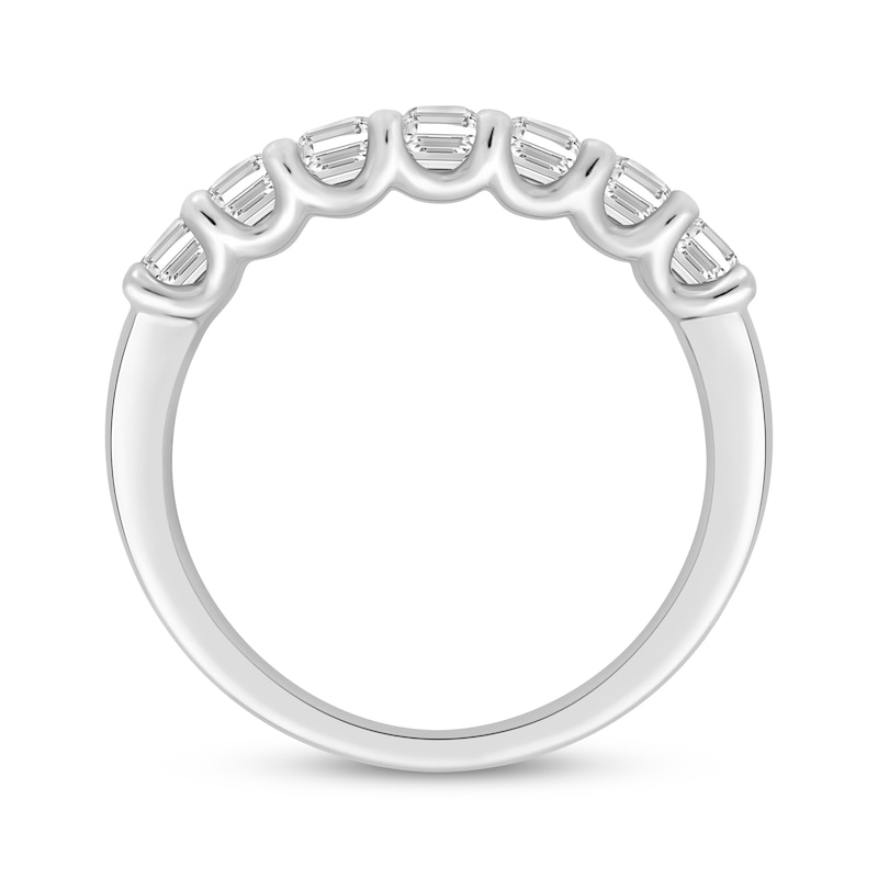 Main Image 3 of Now + Forever Lab-Grown Diamonds Emerald-Cut Seven-Stone Anniversary Ring 1-1/2 ct tw 14K White Gold