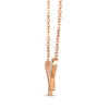 Thumbnail Image 2 of Le Vian Kiss Collection Diamond "X" Necklace 1/10 ct tw 14K Strawberry Gold 19"