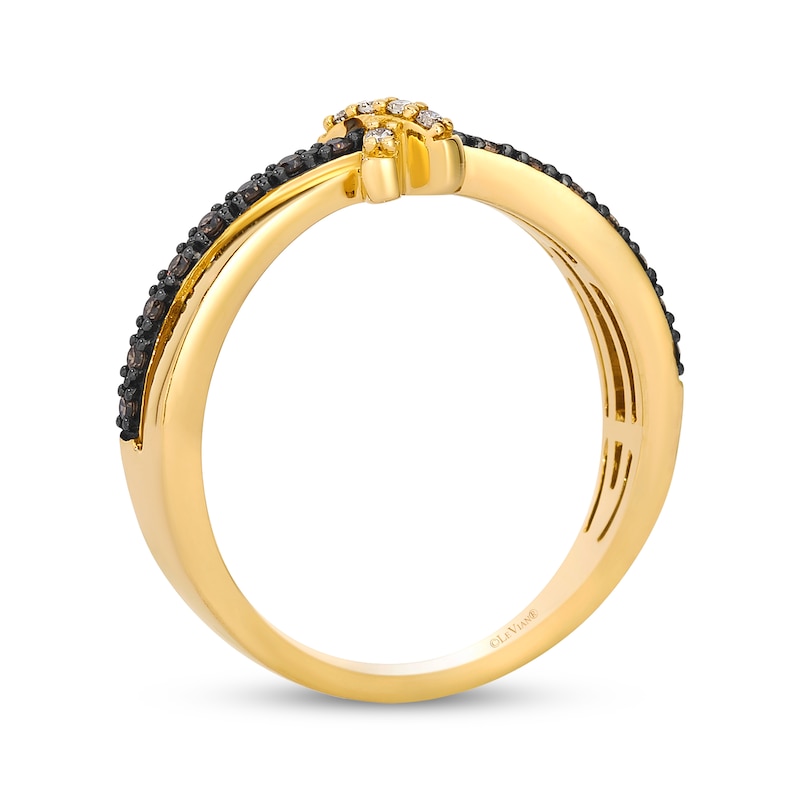Main Image 3 of Le Vian Kiss Collection Diamond "X" Crossover Ring 1/6 ct tw 14K Honey Gold