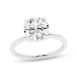 Now + Forever Lab-Grown Diamonds Round-Cut Solitaire Engagement Ring 3 ct tw 14K White Gold (F/VS2)