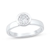 Thumbnail Image 1 of Now + Forever Lab-Grown Diamonds Round-Cut Bezel-Set Solitaire Engagement Ring 1 ct tw 14K White Gold (F/VS2)