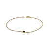 Thumbnail Image 1 of STUDIO BY KAY Baguette-Cut Lab-Created Emerald Bracelet 24K Yellow Gold Vermeil Sterling Silver 7.5"