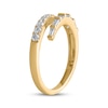 Thumbnail Image 2 of STUDIO BY KAY Baguette & Round-Cut Lab-Grown Diamond Bypass Ring 1/2 ct tw 24K Yellow Gold Vermeil Sterling Silver