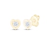 Thumbnail Image 1 of STUDIO BY KAY Round-Cut Diamond Solitaire Heart Stud Earrings 1/8 ct tw 14K Yellow Gold-Plated Sterling Silver (I/I2)