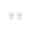 Thumbnail Image 2 of STUDIO BY KAY Round-Cut Diamond Solitaire Heart Stud Earrings 1/8 ct tw 14K Yellow Gold-Plated Sterling Silver (I/I2)