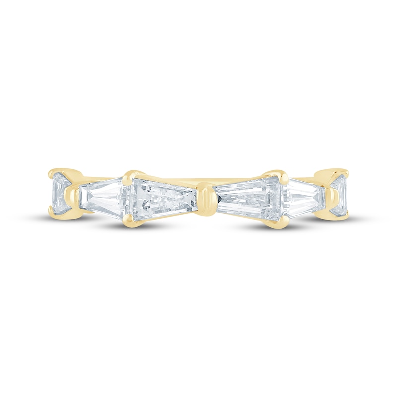 Main Image 3 of KAY Bow Collection Baguette-Cut Lab-Grown Diamond Anniversary Ring 1-1/2 ct tw 14K Yellow Gold