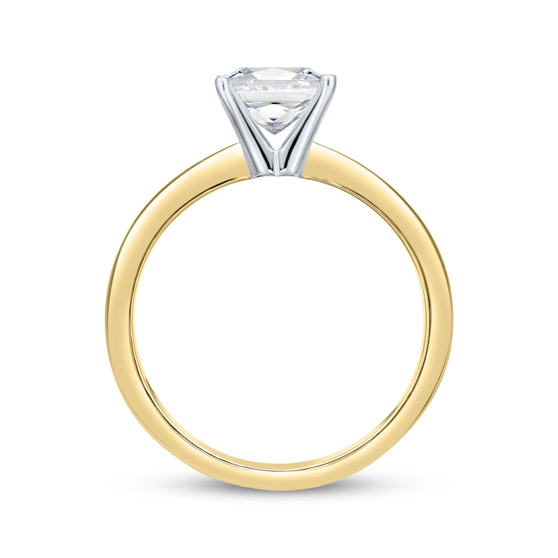 Main Image 3 of Now + Forever Lab-Grown Diamonds Princess-Cut Solitaire Engagement Ring 1-1/2 ct tw 14K Yellow Gold (F/SI2)