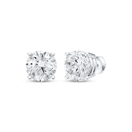 KAY Lab-Grown Diamonds Round-Cut Solitaire Earrings 6 ct tw 14K White Gold (F/VS2)