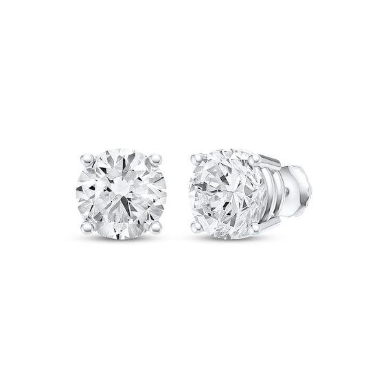 KAY Lab-Grown Diamonds Round-Cut Solitaire Earrings 6 ct tw 14K White Gold (F/VS2)