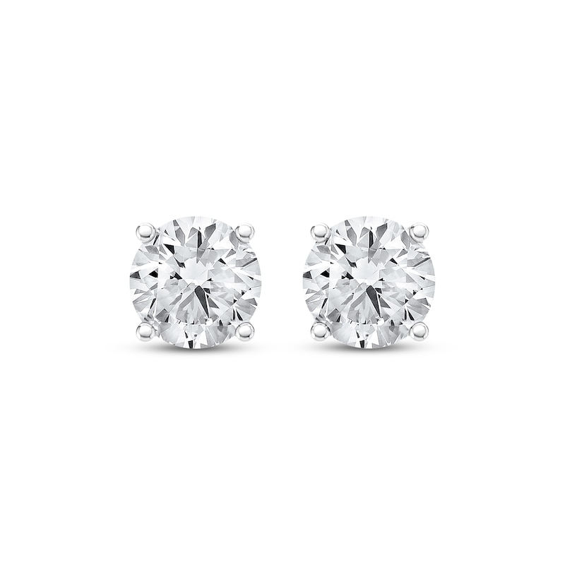 Main Image 2 of KAY Lab-Grown Diamonds Round-Cut Solitaire Earrings 6 ct tw 14K White Gold (F/VS2)