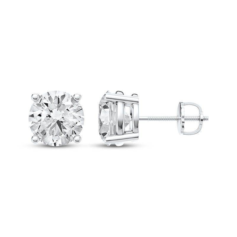 Main Image 3 of KAY Lab-Grown Diamonds Round-Cut Solitaire Earrings 6 ct tw 14K White Gold (F/VS2)