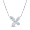 Thumbnail Image 1 of Monique Lhuillier Bliss Lab-Grown Diamond Butterfly Necklace 1/3 ct tw Platinum-Plated Sterling Silver