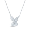 Thumbnail Image 2 of Monique Lhuillier Bliss Lab-Grown Diamond Butterfly Necklace 1/3 ct tw Platinum-Plated Sterling Silver